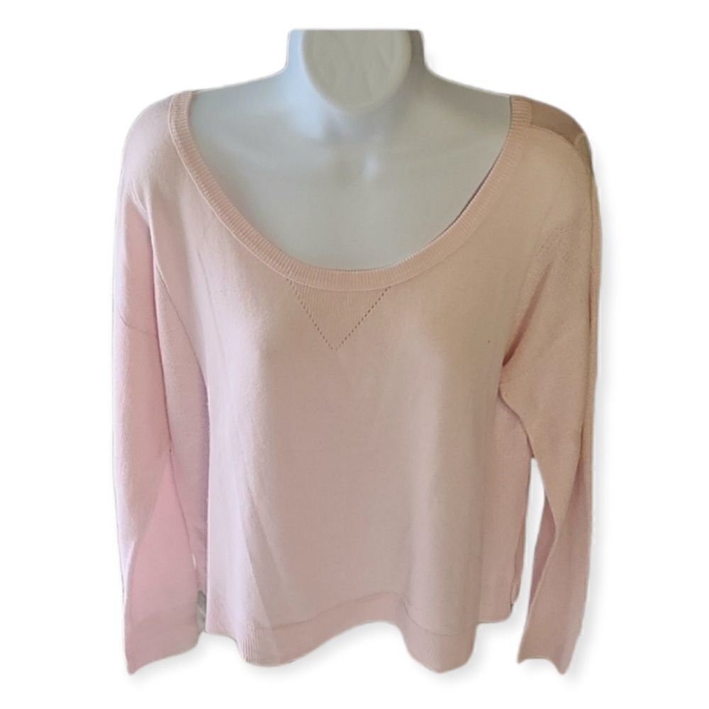 AE Pink Scoop Neck Sweater Large American Eagle